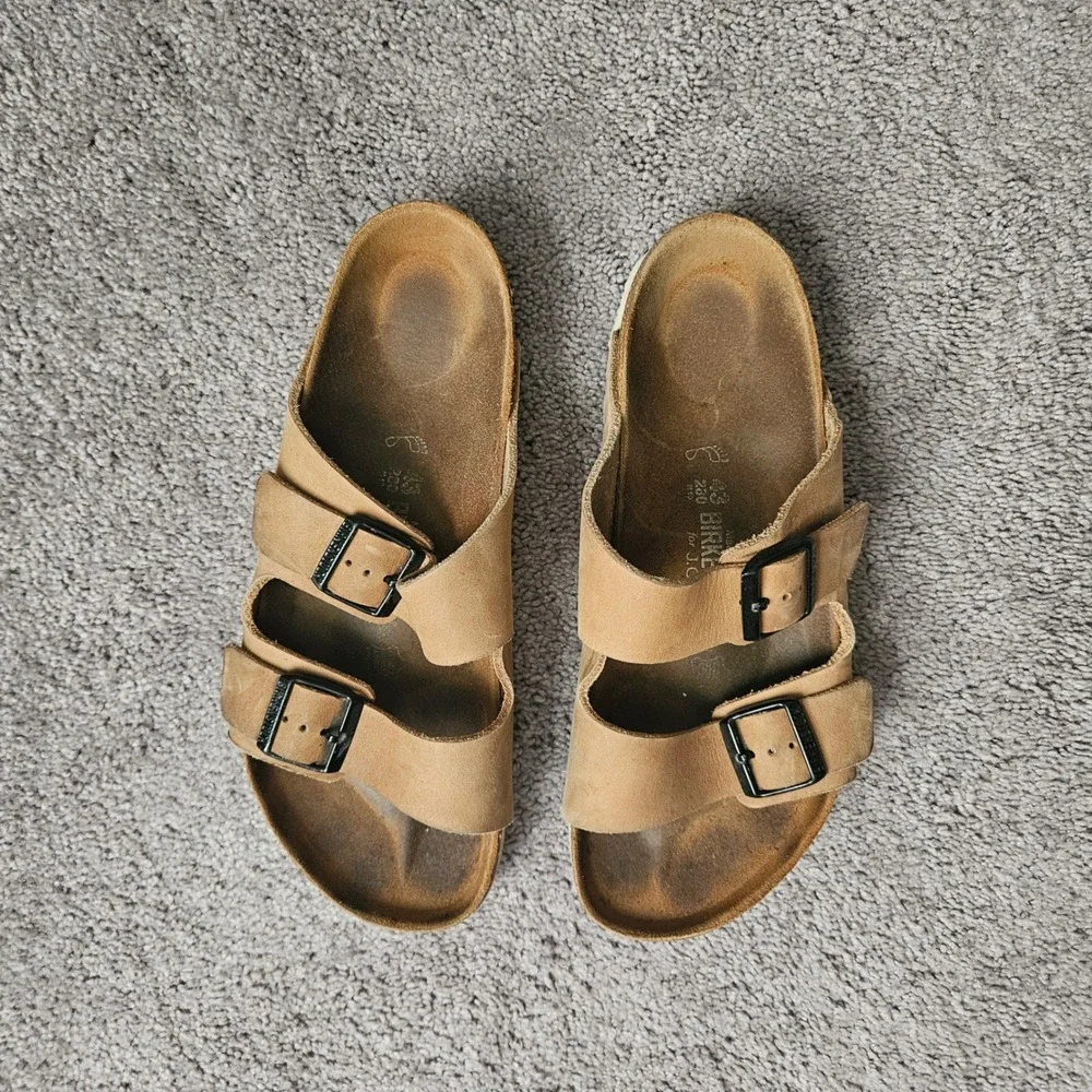 Birkenstock Arizona Sandals Mens 43 J.Crew Collab 2 Strap Leather Casual Birkenstock® Arizona Soft-footbed Sandals For Men | J.Crew main image 4